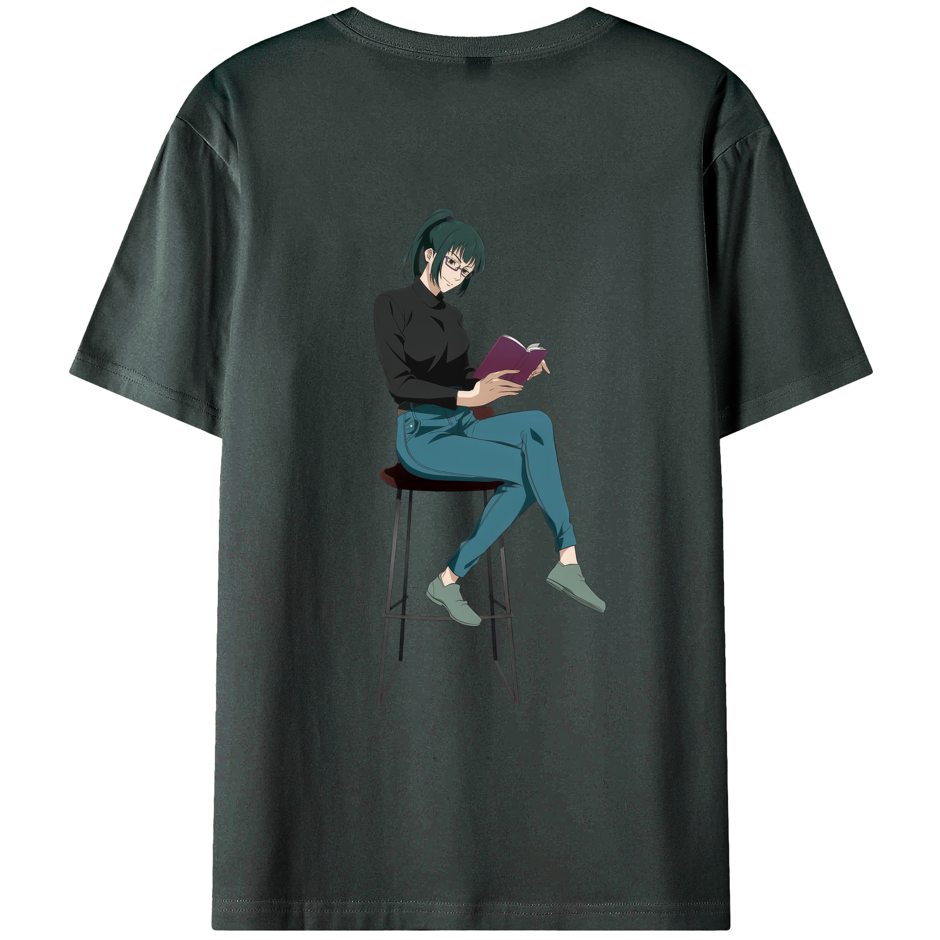 （画像用） 呪術廻戦 Jujutsu Kaisen 綿100％ メンズ半袖Tシャツ（バックプリント） 通気性